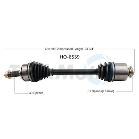 Surtrack Axle Cv Axle Shaft, Ho-8559 HO-8559